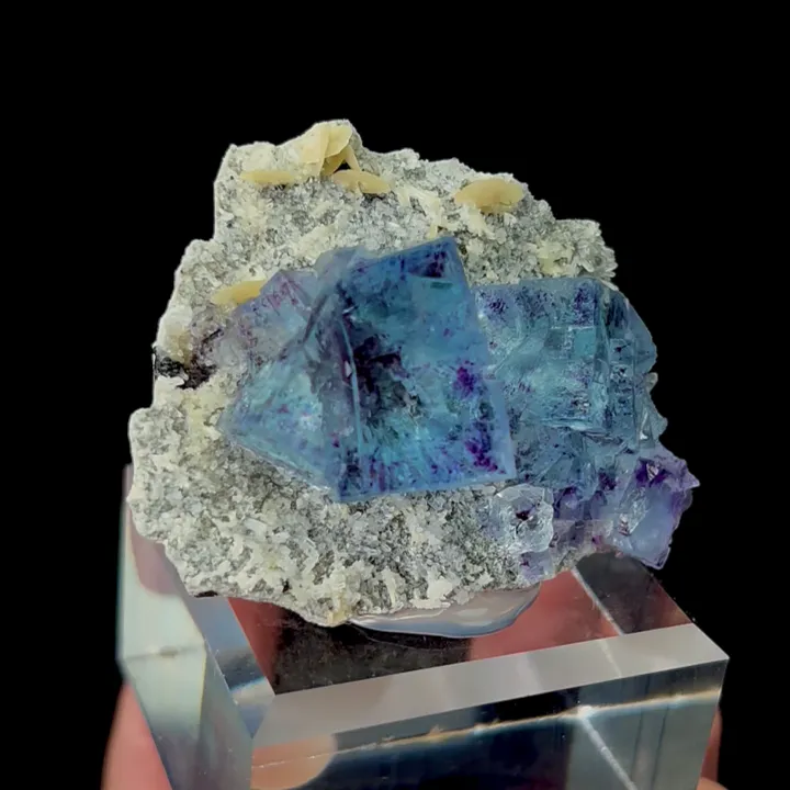 Natural Blue Phantom Fluorite, Mineral Specimen: Yindu,Inner Mongolia (45*30*20MM) - image 3