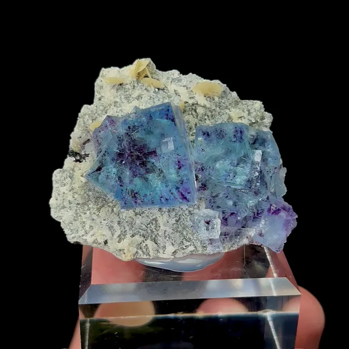 Natural Blue Phantom Fluorite, Mineral Specimen: Yindu,Inner Mongolia (45*30*20MM) - image 4