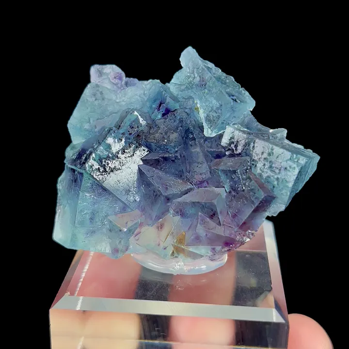Natural Blue Phantom Fluorite, Mineral Specimen: Yindu,Inner Mongolia (50*20*35MM) image