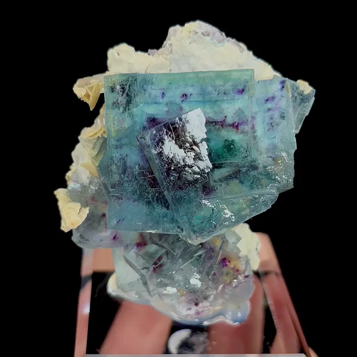 Natural Blue Phantom Fluorite, Mineral Specimen: Yindu,Inner Mongolia (50*50*35MM) - image 4