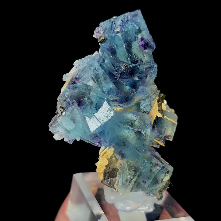 Natural Blue Phantom Fluorite, Mineral Specimen: Yindu,Inner Mongolia (50*60*20MM) image