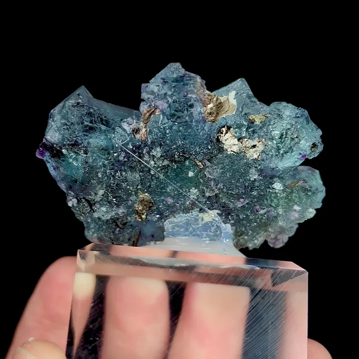 Natural Blue Phantom Fluorite, Mineral Specimen: Yindu,Inner Mongolia (55*30*20MM) image