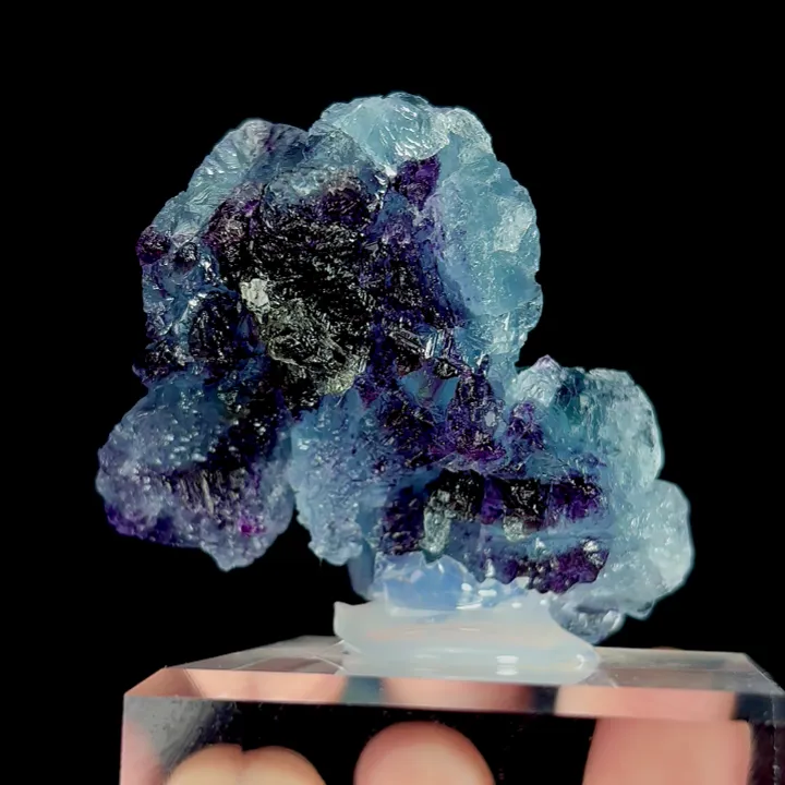 Natural Blue Phantom Fluorite, Mineral Specimen: Yindu,Inner Mongolia (55*45*30MM) image