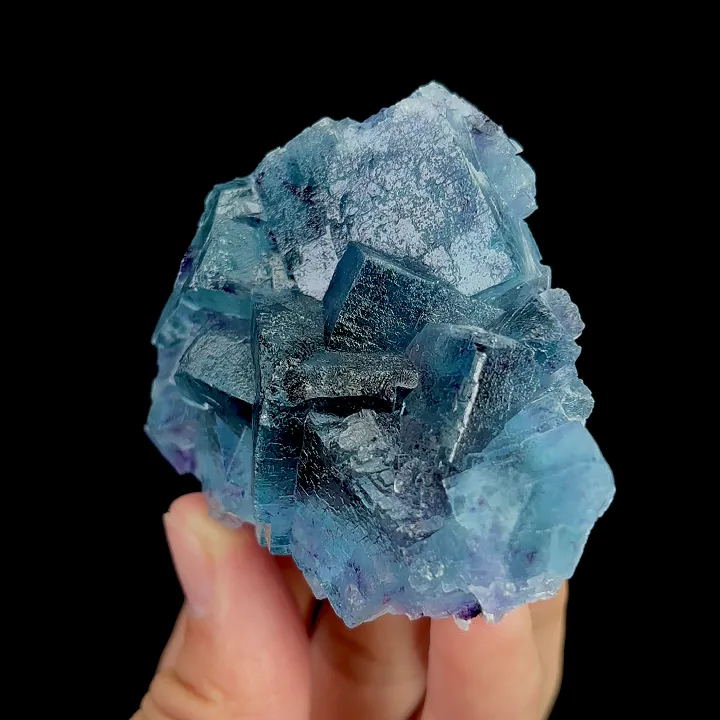 Natural Blue Phantom Fluorite, Mineral Specimen: Yindu,Inner Mongolia (70*55*30MM) - image 2