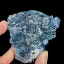 Natural Blue Phantom Fluorite, Mineral Specimen: Yindu,Inner Mongolia (70*55*30MM) - image 4