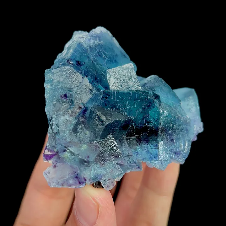 Natural Blue Phantom Fluorite, Mineral Specimen: Yindu,Inner Mongolia (70*55*30MM) - image 3