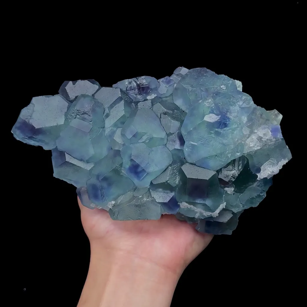 Natural Blue Phantom Fluorite Mineral Specimen,High Quality Specimen,FUJIAN,CHINA(205*117*63mm) image