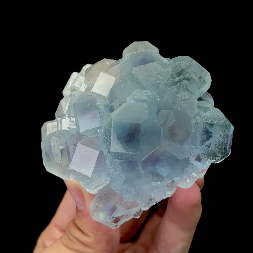 Natural Blue Phantom Fluorite Mineral Specimen,High Quality Specimen,FUJIAN,CHINA(65*70*35mm) image