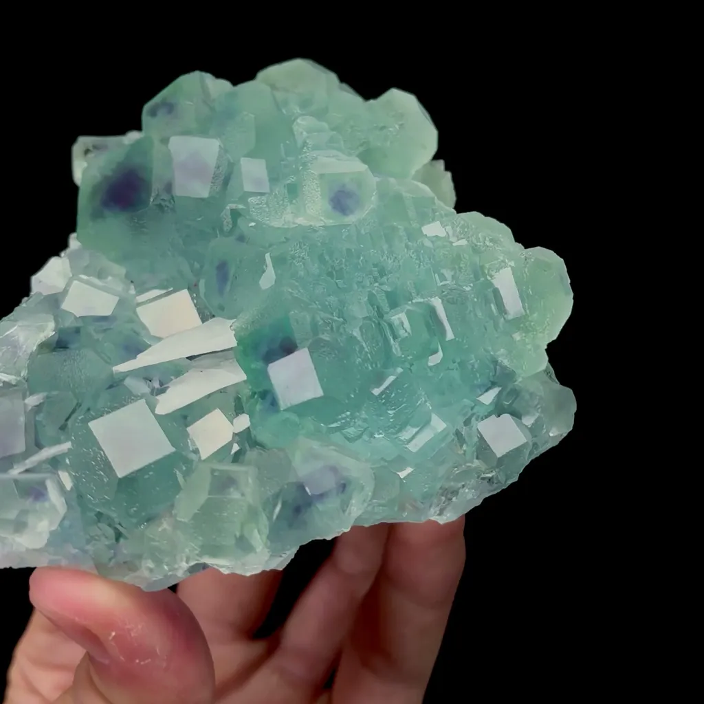 Natural Blue Phantom Fluorite Mineral Specimen,High Quality Specimen,SHIZHUYUAN,HUNAN,CHINA(110*93*38mm) - image 3