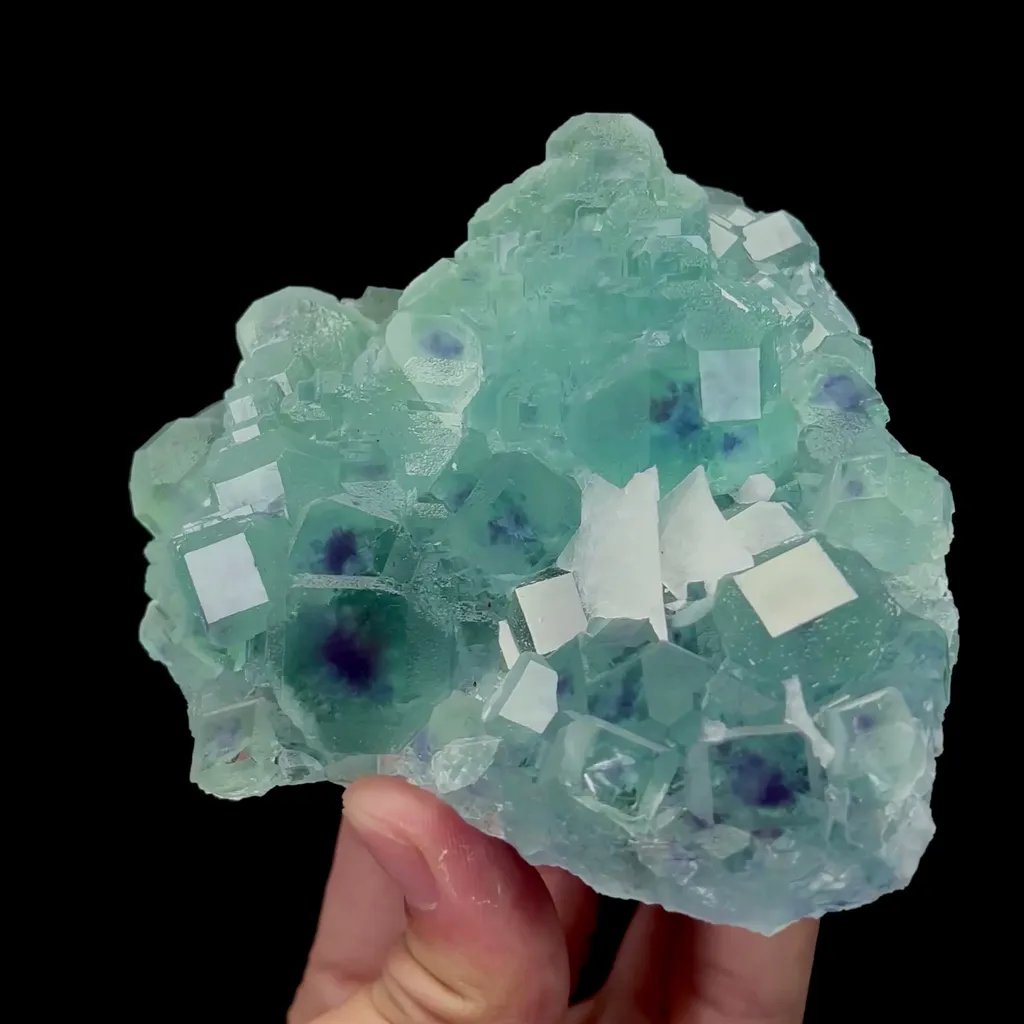 Natural Blue Phantom Fluorite Mineral Specimen,High Quality Specimen,SHIZHUYUAN,HUNAN,CHINA(110*93*38mm) image