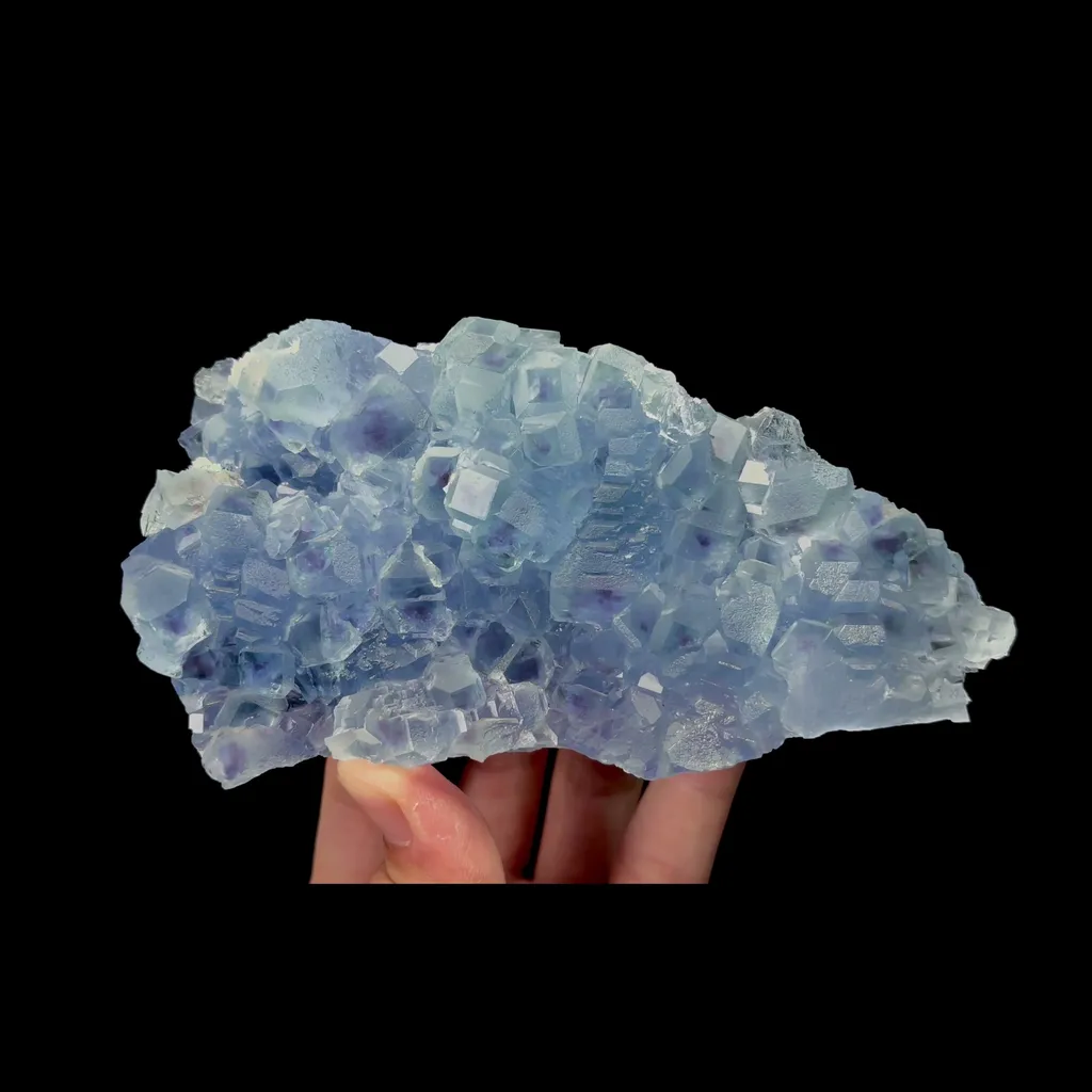 Natural Blue Phantom Fluorite Mineral Specimen,High Quality Specimen,SHIZHUYUAN,HUNAN,CHINA(140*75*36mm) - image 4