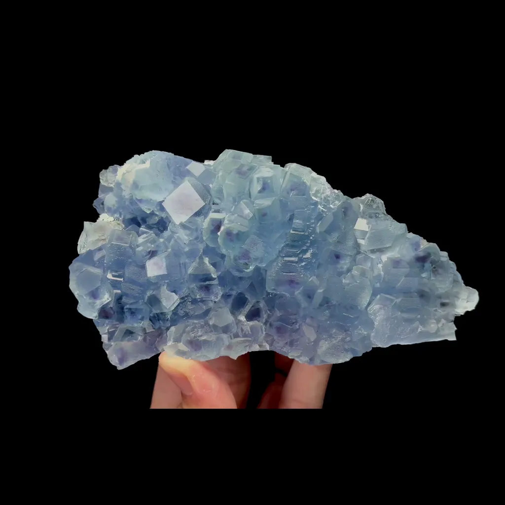 Natural Blue Phantom Fluorite Mineral Specimen,High Quality Specimen,SHIZHUYUAN,HUNAN,CHINA(140*75*36mm) image
