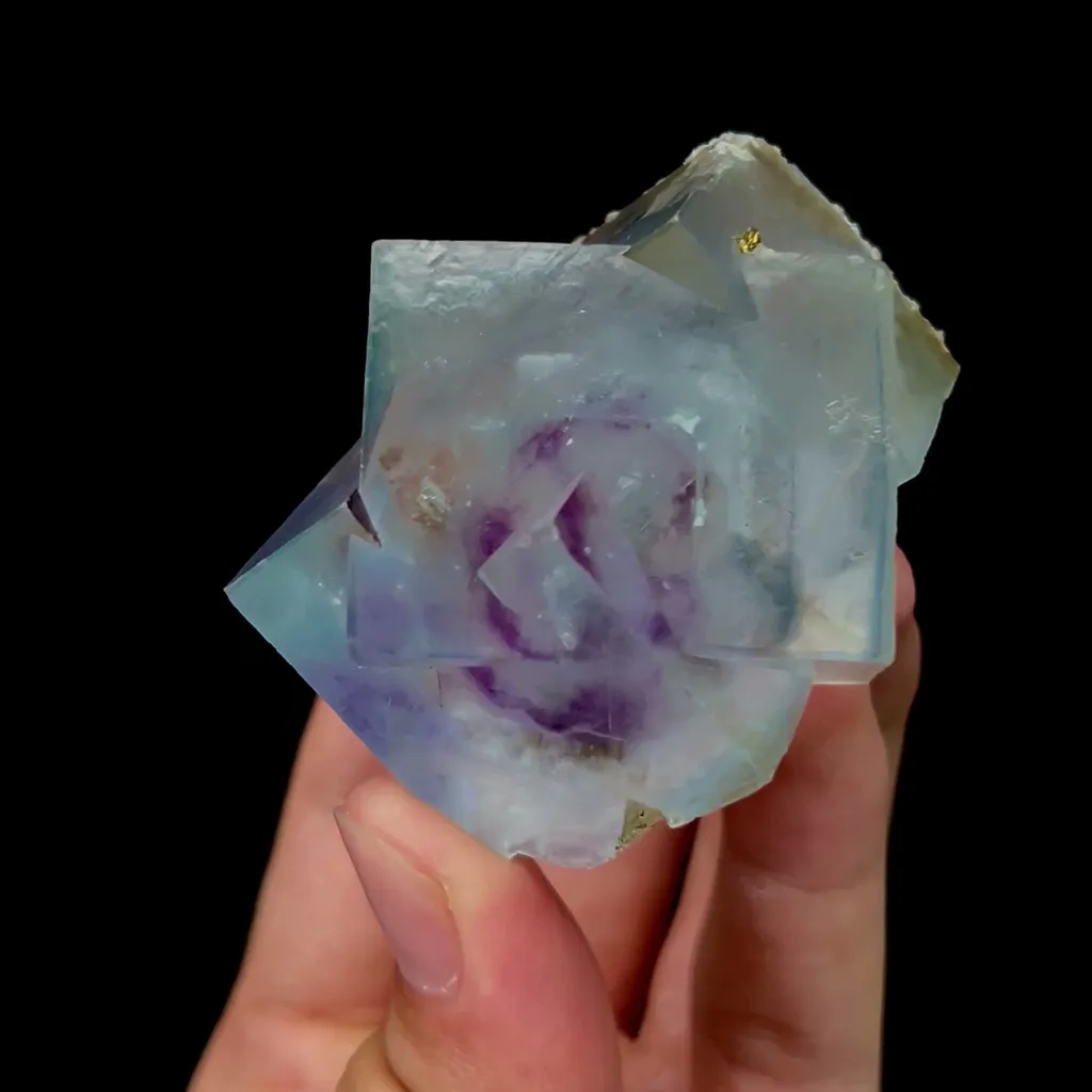 Natural Blue Phantom Fluorite Mineral Specimen,High Quality Specimen,YAO GANG XIAN,HUNAN,CHINA(45*44*51mm) image