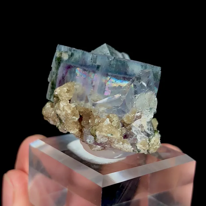 Natural Blue Phantom Fluorite, Mineral Specimen:Yaogangxian,Hunan (40*35*30MM) - image 4