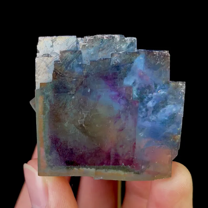 Natural Blue Phantom Fluorite, Mineral Specimen:Yaogangxian,Hunan (40*35*35MM) - image 3