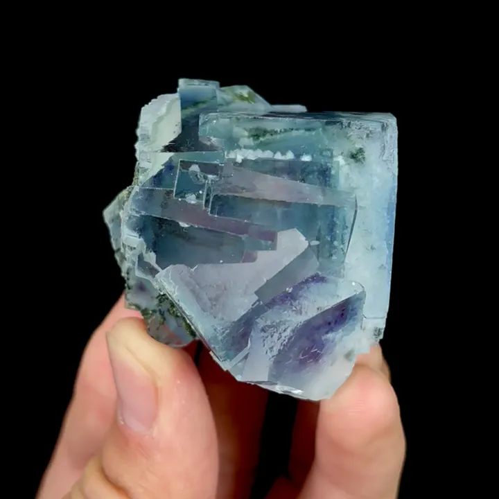 Natural Blue Phantom Fluorite, Mineral Specimen:Yaogangxian,Hunan (40*40*30MM) image