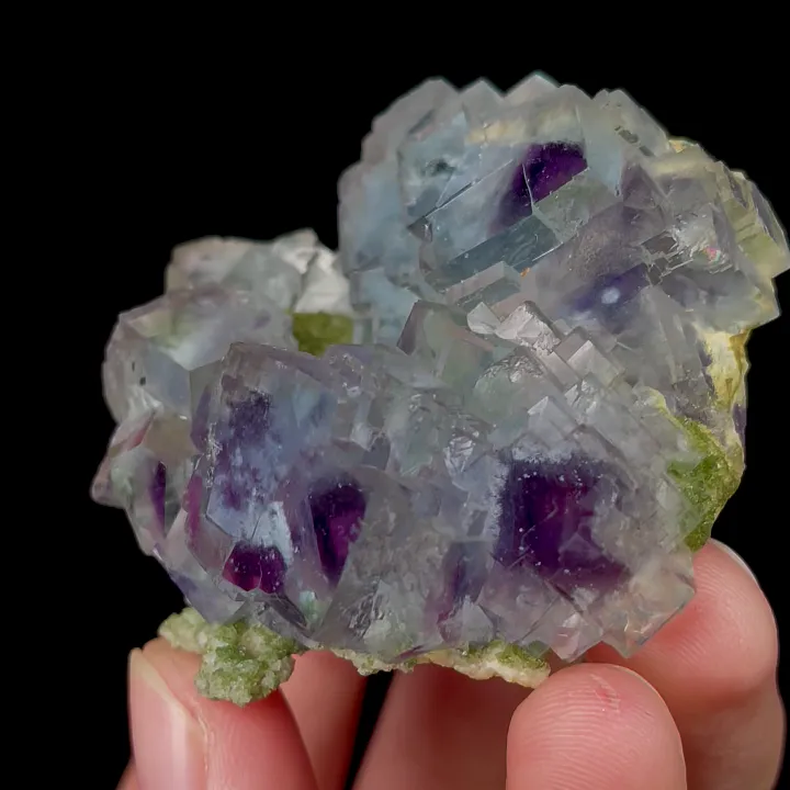 Natural Blue Phantom Fluorite, Mineral Specimen:Yaogangxian,Hunan (50*50*20MM) - image 4