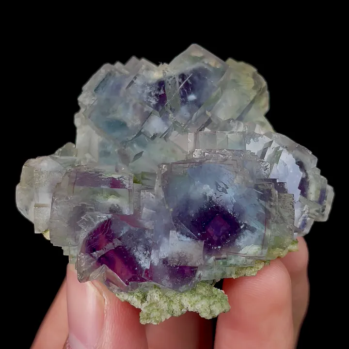 Natural Blue Phantom Fluorite, Mineral Specimen:Yaogangxian,Hunan (50*50*20MM) image