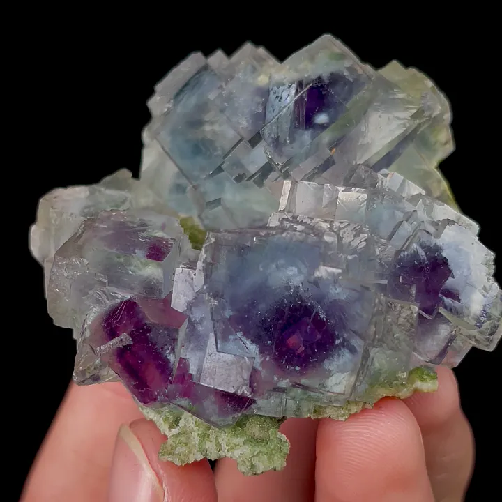 Natural Blue Phantom Fluorite, Mineral Specimen:Yaogangxian,Hunan (50*50*20MM) - image 2