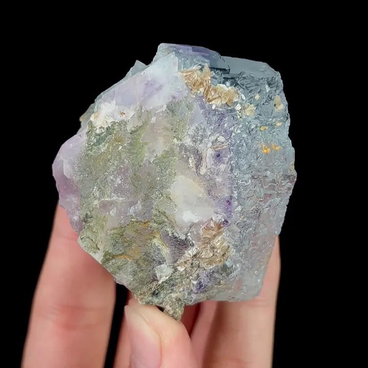 Natural Blue Phantom Fluorite, Mineral Specimen:Yaogangxian,Hunan (50*50*35MM) - image 3