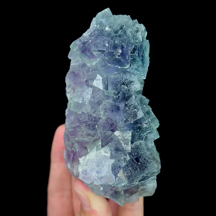 Natural Blue Phantom Fluorite, Mineral Specimen:Yaogangxian,Hunan (60*115*50MM) image