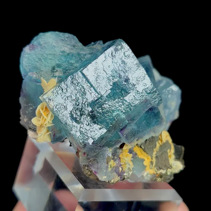 Natural Blue Phantom Fluorite, Mineral Specimen:Yindu,China (60*40*40MM) image