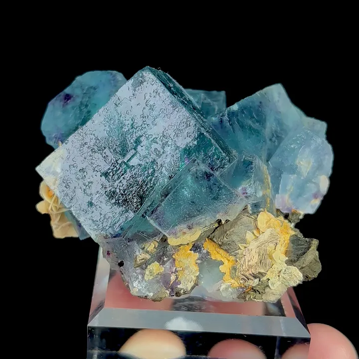 Natural Blue Phantom Fluorite, Mineral Specimen:Yindu,China (60*40*40MM) - image 4