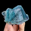 Natural Blue Phantom Fluorite, Mineral Specimen:Yindu,Inner Mongolia (35*50*50MM) - image 3