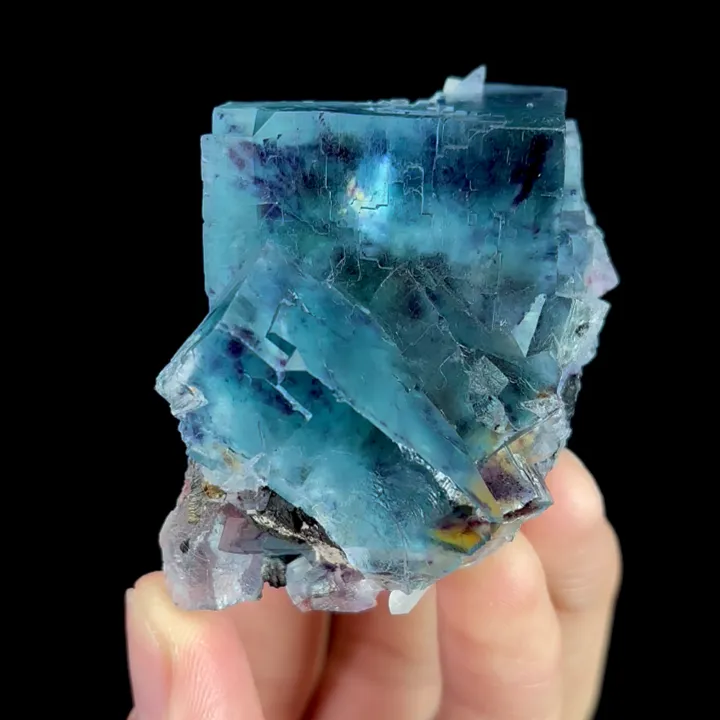 Natural Blue Phantom Fluorite, Mineral Specimen:Yindu,Inner Mongolia (35*50*50MM) image
