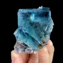 Natural Blue Phantom Fluorite, Mineral Specimen:Yindu,Inner Mongolia (35*50*50MM) - image 1