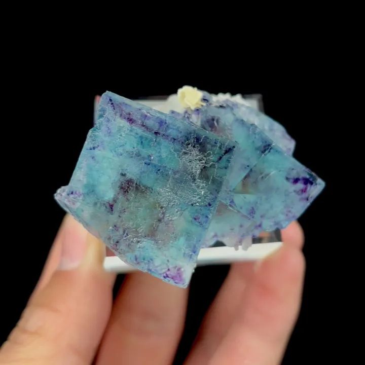 Natural Blue Phantom Fluorite, Mineral Specimen:Yindu,Inner Mongolia (55*35*30MM) image