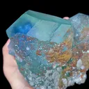 Natural Blue Phantom Fluorite, Pyrite and Calcite,Mineral Specimen:Fujian,China (150*125*80MM) - image 2