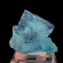 Natural Blue Phantom Fluorite & Quartz and Mica,Mineral Specimen: Yindu,Inner Mongolia (55*30*40MM) - image 5