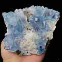 Natural Blue Phantom Fluorite with Arsenopyrite Symbiosis comes from Inner Mongolia,China 115*100*30MM - image 1