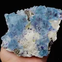 Natural Blue Phantom Fluorite with Arsenopyrite Symbiosis comes from Inner Mongolia,China 115*100*30MM - image 2