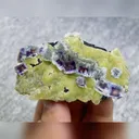 Natural Blue Phantom Fluorite with Mica and Arsenopyrite Symbiosis comes from Yindu,Inner Mongolia 70*40*15MM - image 4