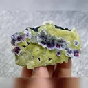 Natural Blue Phantom Fluorite with Mica and Arsenopyrite Symbiosis comes from Yindu,Inner Mongolia 70*40*15MM - image 3