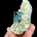 Natural Blue Phantom Fluorite with Mica and Quartz, Mineral Specimen: Inner Mongolia,China (70*50*35MM) - image 4