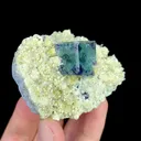 Natural Blue Phantom Fluorite with Mica and Quartz, Mineral Specimen: Inner Mongolia,China (70*50*35MM) - image 2