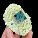 Natural Blue Phantom Fluorite with Mica and Quartz, Mineral Specimen: Inner Mongolia,China (70*50*35MM) - image 3