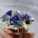 Natural Blue Phantom Fluorite with Quartz and Arsenopyrite Symbiosis comes from Yindu,Inner Mongolia 95*55*25MM - image 3