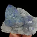 Natural Blue Phantom Fluorite with Quartz and Calcite, Mineral Specimen:Fujian,China (95*75*60MM) - image 4