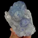 Natural Blue Phantom Fluorite with Quartz and Calcite, Mineral Specimen:Fujian,China (95*75*60MM) - image 2