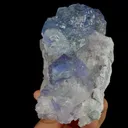 Natural Blue Phantom Fluorite with Quartz and Calcite, Mineral Specimen:Fujian,China (95*75*60MM) - image 3