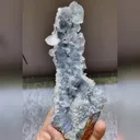 Natural Blue Phantom Fluorite with Quartz and Coloured Pyrite Symbiosis comes from Fujian,China 55*40*145MM - image 1