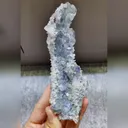 Natural Blue Phantom Fluorite with Quartz and Coloured Pyrite Symbiosis comes from Fujian,China 55*40*145MM - image 2