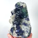 Natural Blue Phantom Fluorite with Quartz Cluster and Calcite, Mineral Specimen:Fujian,China (75*95*45MM) - image 2