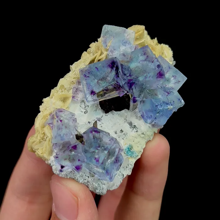 Natural Blue Phantom Fluorite,Cube Mineral Specimen,High Quality Specimen: NEIMENGGU YINGDU,China (61*41*24mm) - image 2