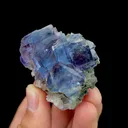 Natural Blue Phantom Fluorite,Ladder Pattern Mineral Specimen:YAOGANGXIAN (50*40*30mm) - image 3