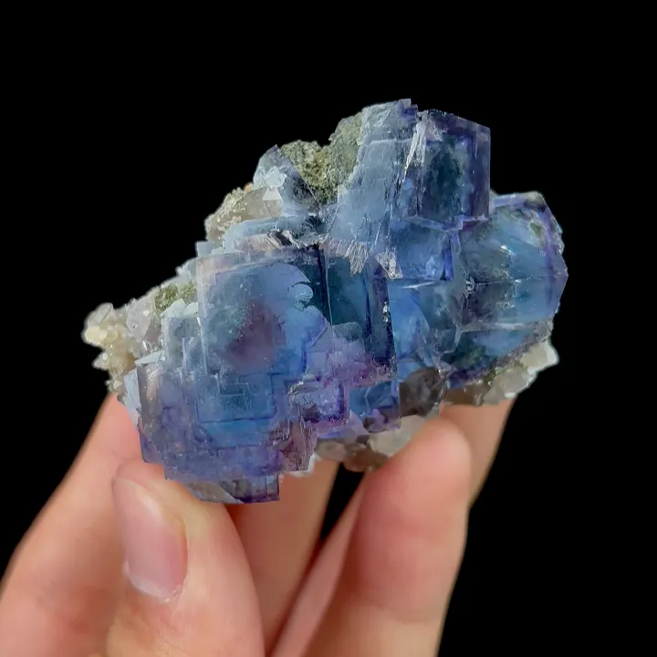 Natural Blue Phantom Fluorite,Ladder Pattern Mineral Specimen:YAOGANGXIAN (50*40*30mm) - image 4
